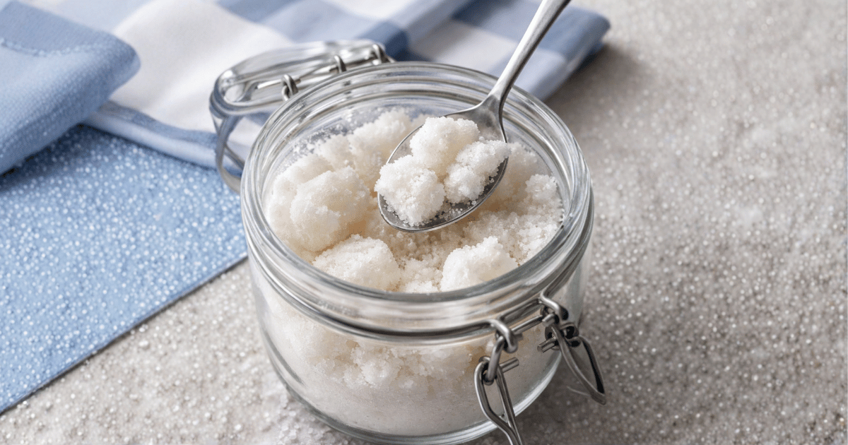 Salt che si è compattato in un barattolo di vetro a causa dell’umidità: il trucco semplice per mantenere il sale sempre scorrevole